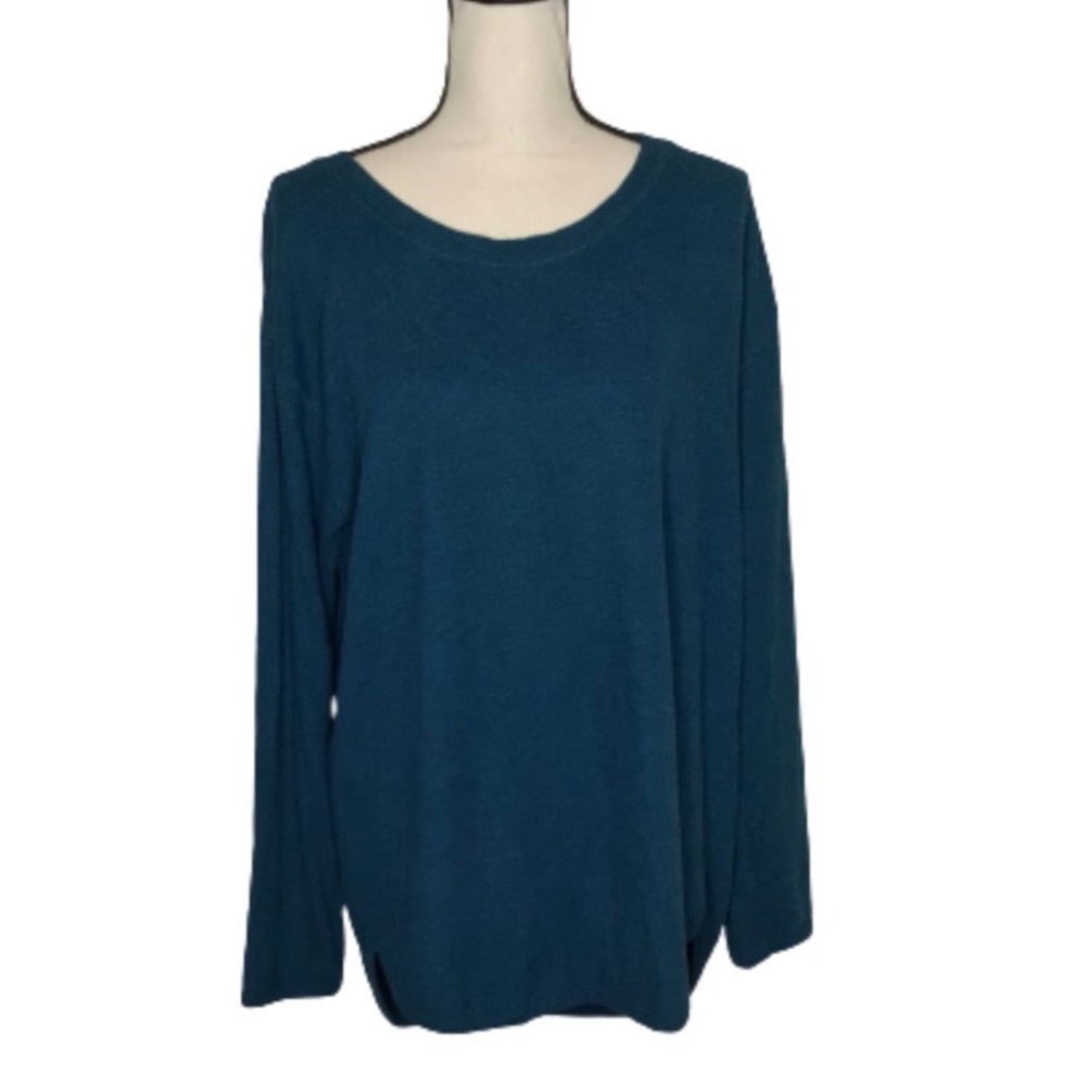 Felina Teal Long Sleeve Pullover Sweater XL